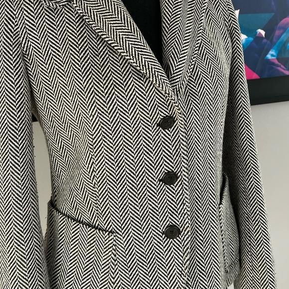 Vintage J. Crew fitted herringbone blazer Alabama Crimson Tide vibe - Picture 2 of 13